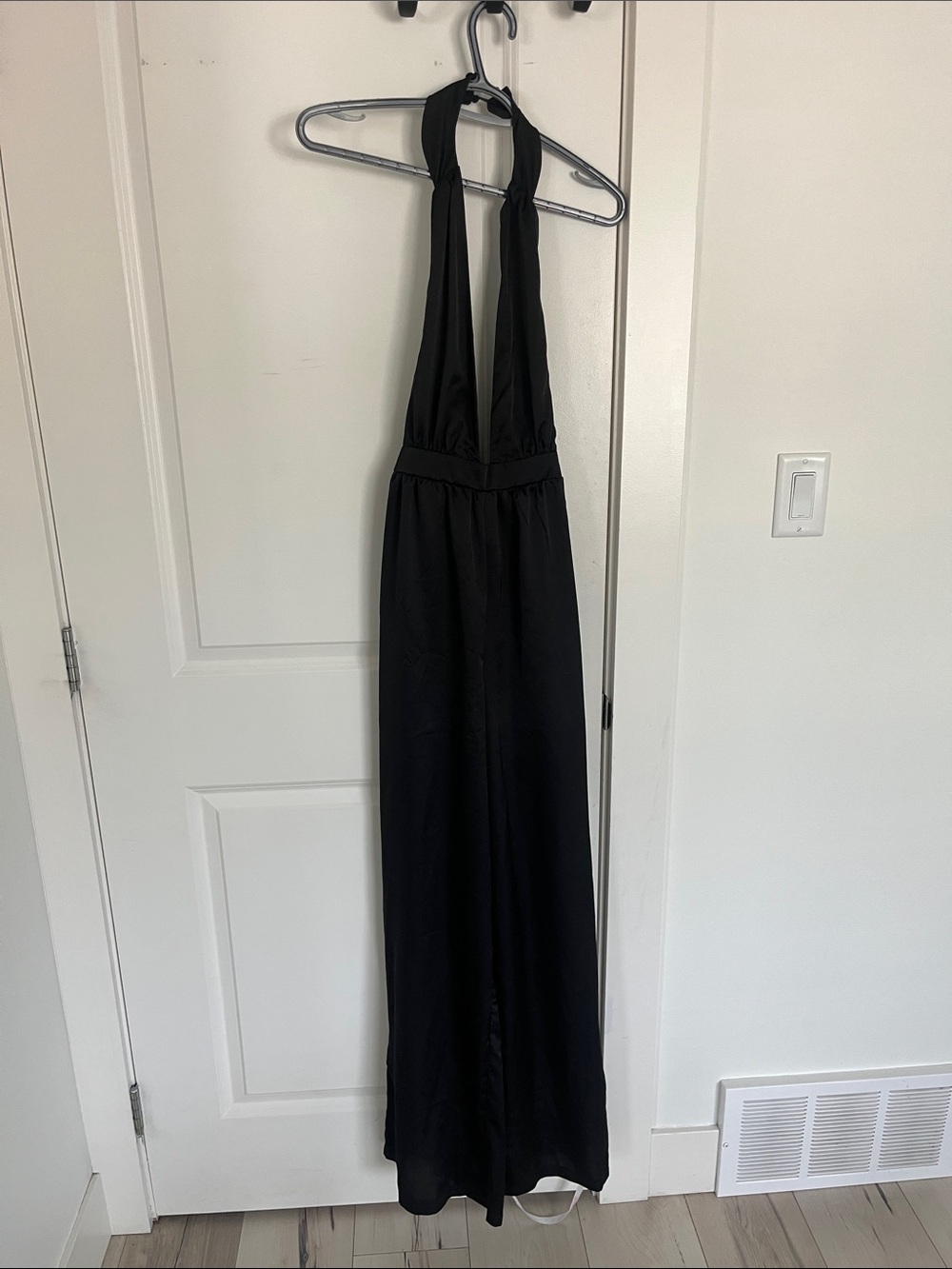 Sleek Black Halter Maxi Gown